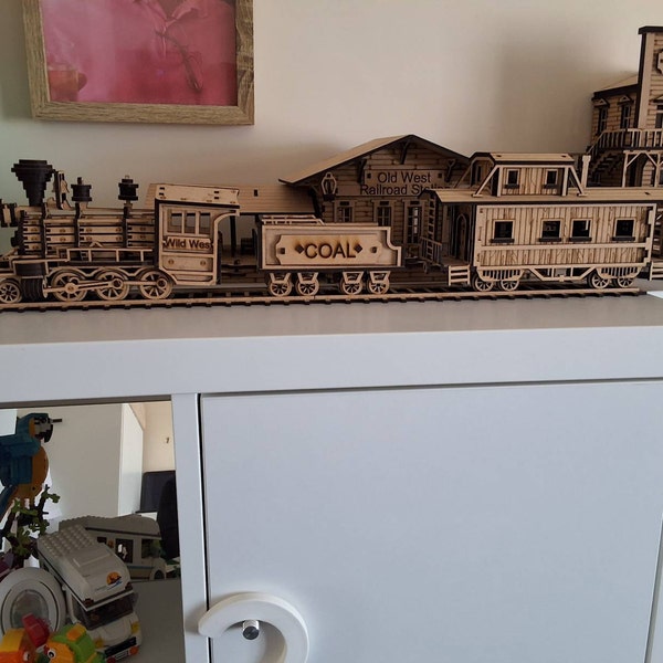 Wild West Railroad Train Station Files for Laser Cut (SVG, XCS, DXF ...