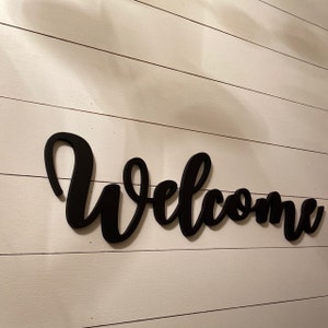 Welcome Word Cutout Wooden Letters Welcome Sign - Etsy