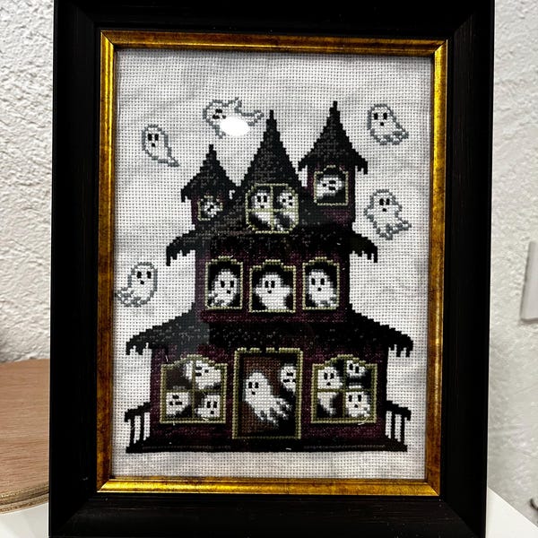 Haunted House Halloween Cross Stitch Pattern - PDF Instant Download - Etsy