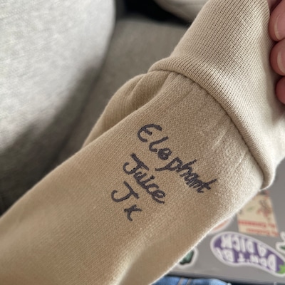 Embroidered Your HANDWRITING Personalised Sweatshirt Unisex Couples ...