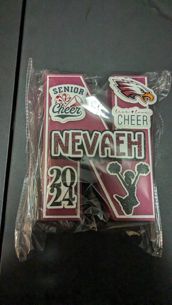 Cheer Team Gifts 3D Letter | Personalized Cheerleader Gift | Cheer Coach Gifts | Senior Cheerleader Graduation Gift | Graduation Centerpiece