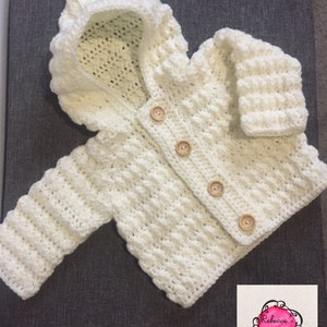 Crochet Pattern Childrens Hoodie Cardigan Newborn (Instant Download) - Etsy