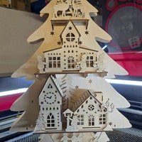 Home Christmas Reindeer Light Arch,wooden Laser Cut ,with Many Details ...