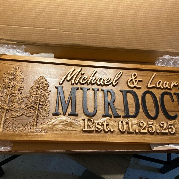 Custom Wooden Sign for Home Sign Family Last Name Sign Wood Wall Art ...