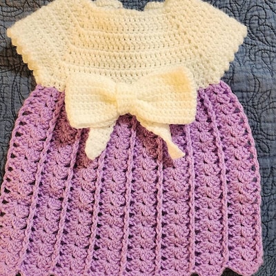 Crochet Baby Dress Pattern With 3D Bow by Maisie and Ruth instant ...