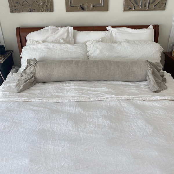Luxe B Co., Ruffle Bolster Pillow Cover main image 1