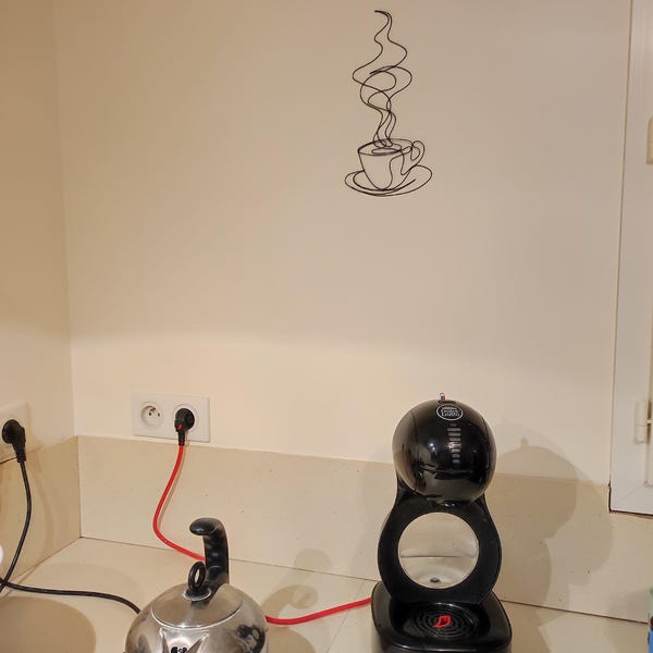 Bathroom Door Sign in Annealed Wire, Wire Word, Message, Customizable