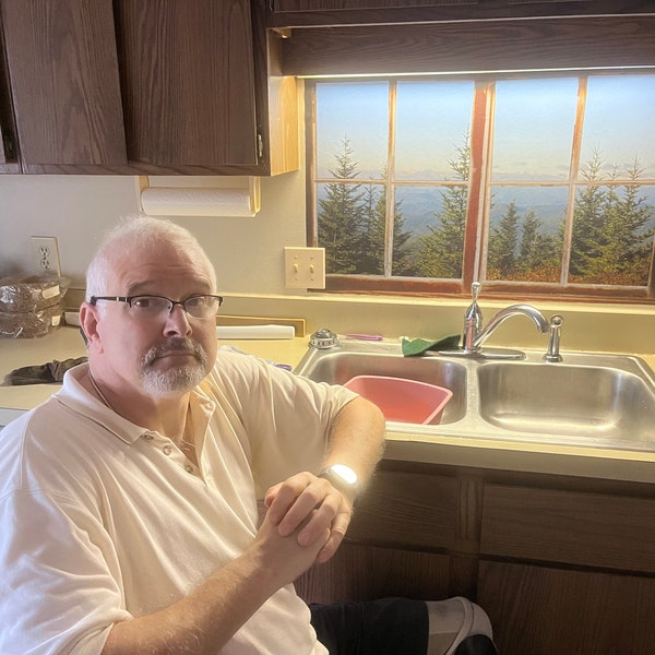 Photo Wall Decals of Dutch Garden, Holland Window Viewlarge 3 Piece