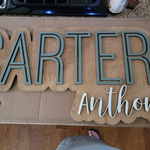 Large Custom Wood Name Sign, Nursery Name Sign, Boho Girl Name Sign ...