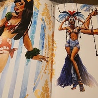 Pin up Art Nude Good Witch Spooky Halloween Watercolor Sketch Pin-up