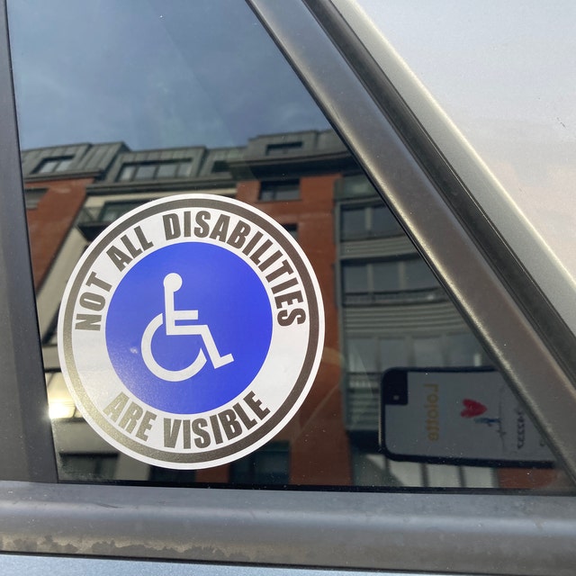 Adesivi In Vinile 'Not All Disabilities Are Visible' – 2 Pezzi, Blu, 15 Cm, Per Auto E Superfici, Fibromialgia - 4