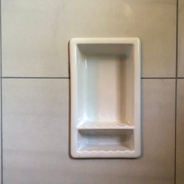 1 Compartment Sanitary Tile Recessed Ceramic Shower Niche Shelf Gloss ...