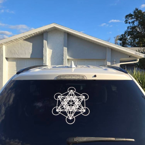 Metatron's Cube Sacred Geometry Symbol, Vinyl CAR DECAL, New Age Occult ...