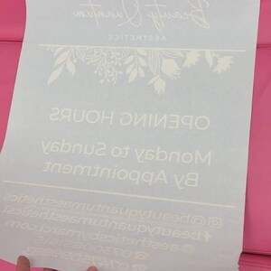 Frosted Etch Vinyl Logo or Design Sticker Decal Lettering for - Etsy
