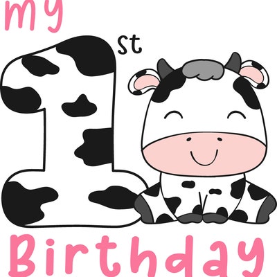 Cute Baby Cow Boy and Girl Birthday Svg Baby Shower Cow - Etsy