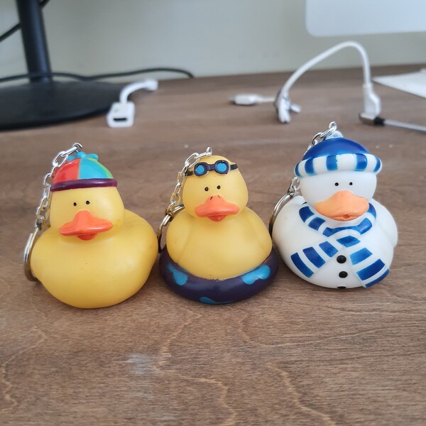 Rubber Duck Key Chains - Cute Rubber Ducky - Jeep Ducking Party Favors ...