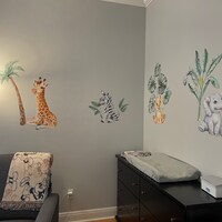 Cute Safari Animals Wall Decal for Kids, Removable Peel and Stick Wall ...