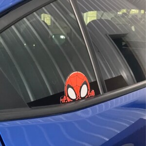 Cute Chibi Venom Peeker Peeking Peekabo Car Decals Movie Bumper Sticker