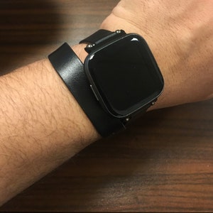 Fitbit Versa 2 3 Sense Lite Black Soft Band Double Wrap Around | Etsy  Australia