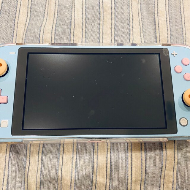 ジョイコン　ホワイト×カラフルハート×ライトブルーカスタム Custom Baby Pastel Blue and Pink Nintendo Switch Lite System