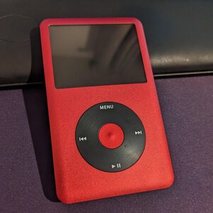 Apple iPod Classic - 第7世代/第6世代、赤＋黒（3000mAhバッテリー