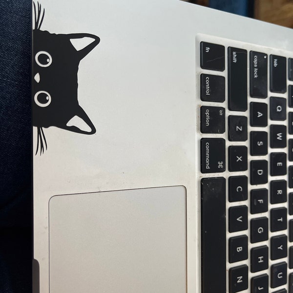 Cute Cat Trackpad Stickers Black or White Cat MacBook Apple Cute Cat ...