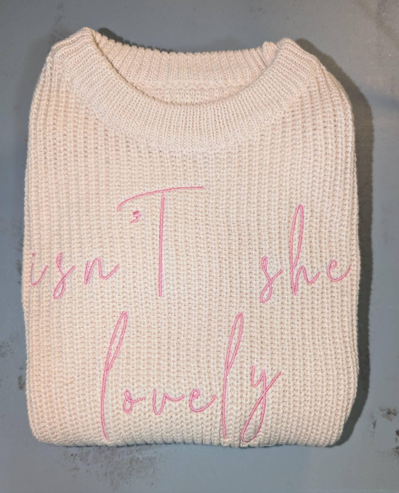 Customer photo for Celeste - Script embroidery font