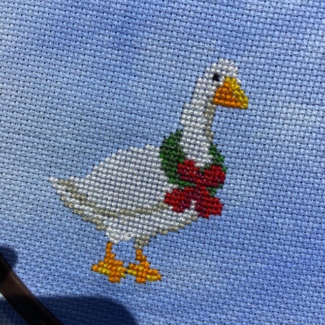 PDF Pattern Festive Goose Cross Stitch Pattern Christmas -  Portugal