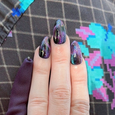 Galaxy Press on Nails choose Your Shape Constellation Nails - Etsy