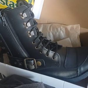 Handmade Italian Leather Motorcycle Boots, Men's High Boots