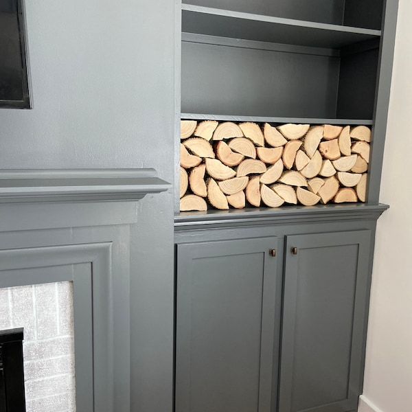 Fireplace Cover Screen Insert - Split Wood - Etsy