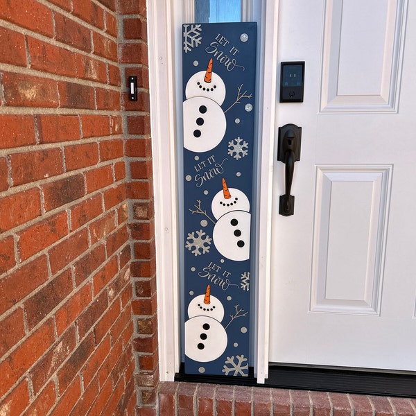 Let It Snow Vertical SVG | Snowman Christmas Design - Etsy