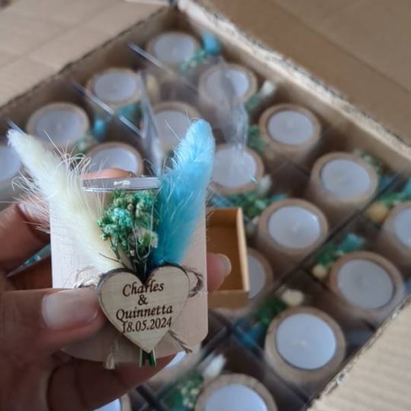 50 PCS Personalized Candle Wedding Favor, Wedding Favors for Guests in ...