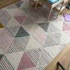 Fun Pastel Multicolour Trellis Rug 3D Carved Super Soft Kids Bedroom ...