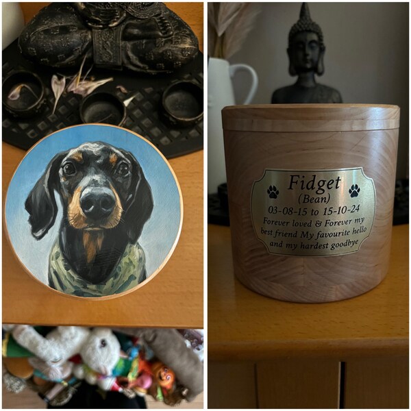 Small Wooden Box Pet Hair Keepsake, Pet Fur Keepsake Box Hair Locket ...