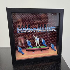 Michael Jackson's Moonwalker 3D Shadow Box: Retro Gaming Wall Art