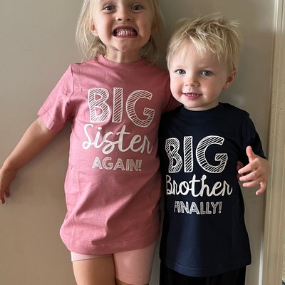 Big Brother Big Sister NAVY Blue or Mauve Big Sibling - Etsy