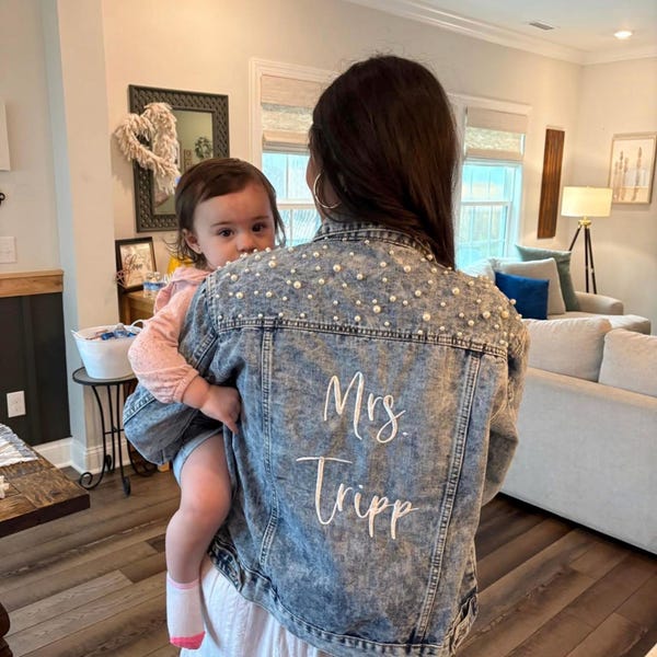 Embroidered Bride Denim Jacket, Bride Jean Jacket, Future Mrs Jacket ...