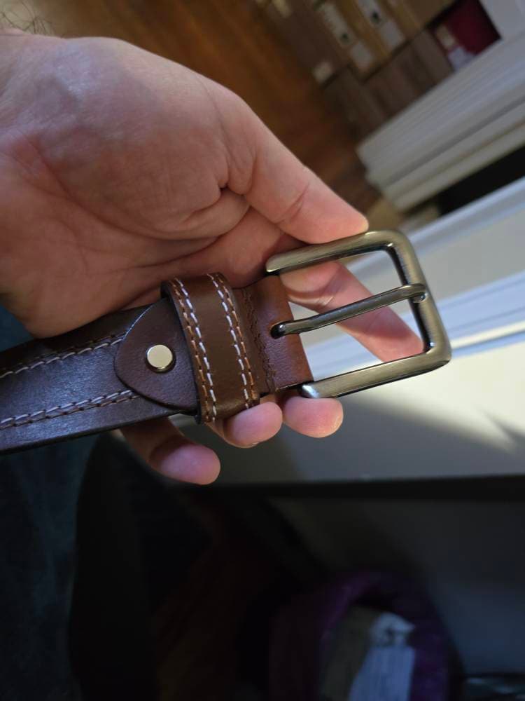 100% FULL GRAIN Leather Belts Mens Casual Dress Jeans Belt Black Brown Trouser, classic made in US Stock