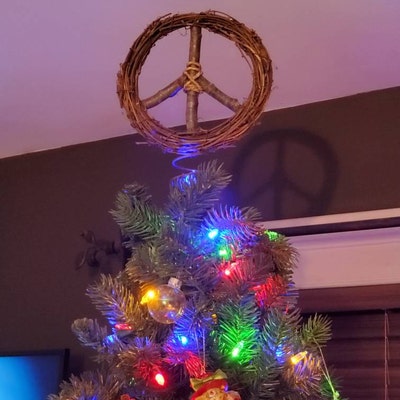 Peace Sign Tree Topper - Etsy