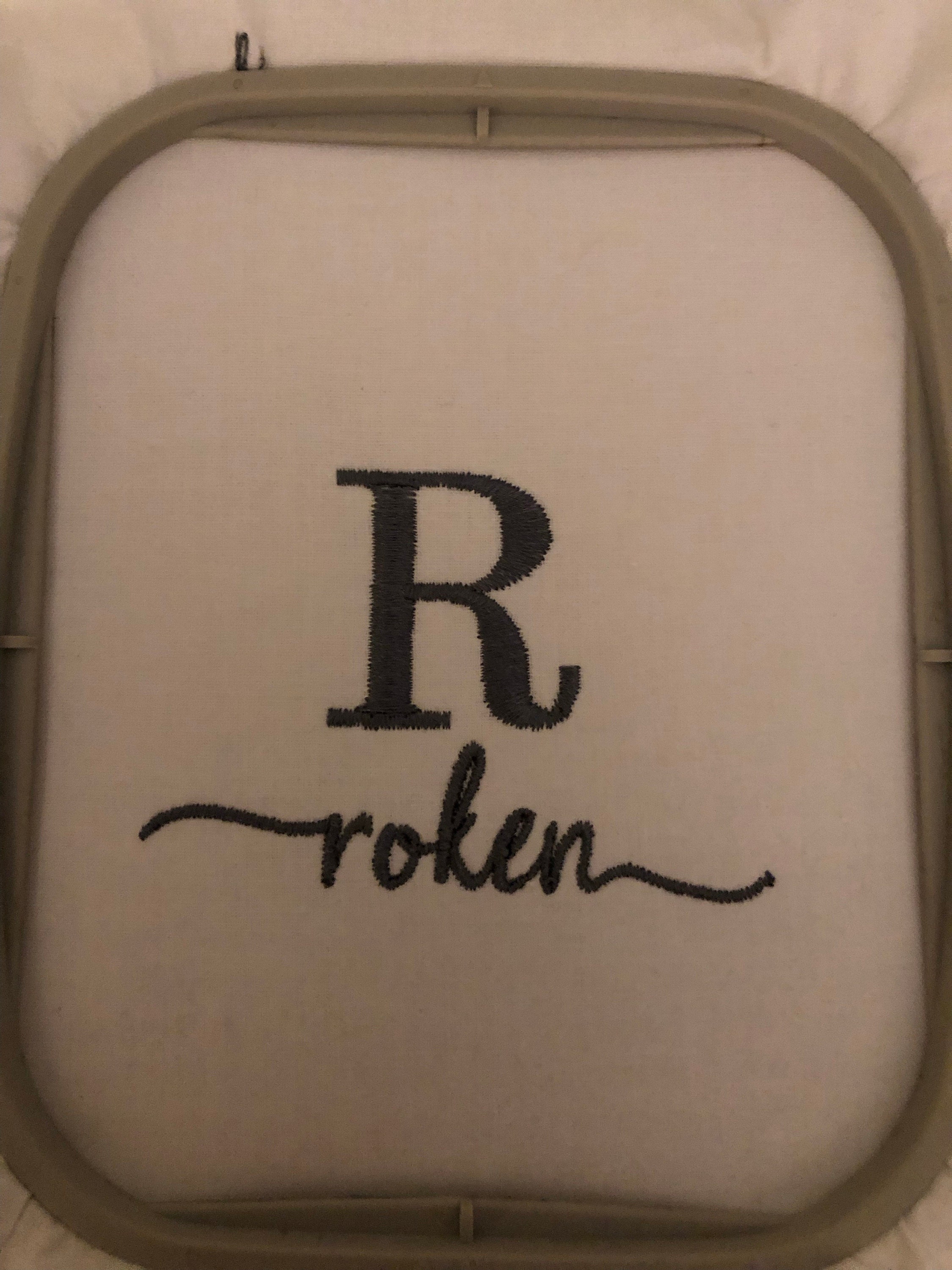 Customer photo for Hello - Embroidery font
