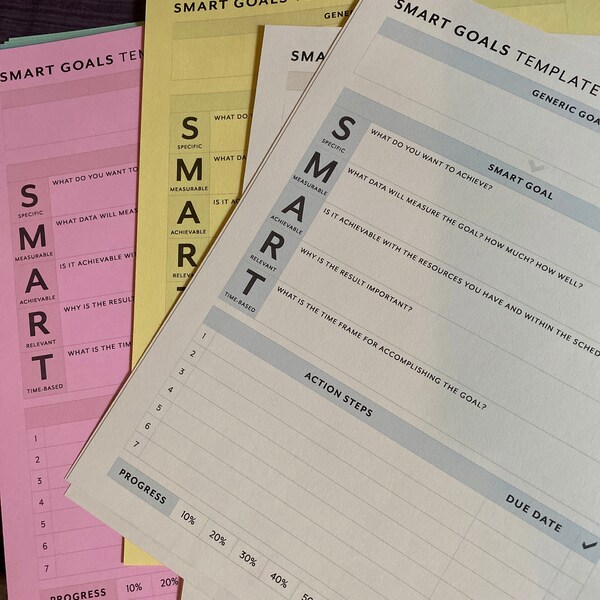 SMART Goals Template, Goal Setting Printable, Goal Planning Sheet ...