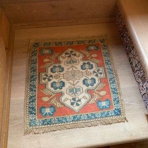 Small Turkish Boho Rug Blue Cream Brown Green 1.9x3.8 Ft. - Etsy