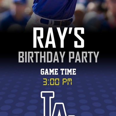 Los Angeles Dodgers Themed Ticket Invitation, Dodgers Ticket Invite, LA ...