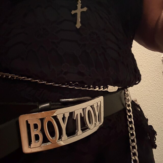 Boy toy Madonna custom name belt buckle costume Madonna Costume Boy Toy belt buckle - with or without belt  main image 2