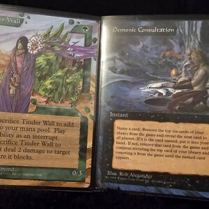 Tinder Wall Full Altered Art MTG Magic Cedh Commander Old Border
