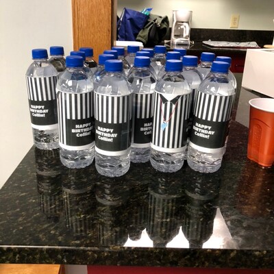 Referee Water Bottle Label Bowl Party,drink Label,football,tailgate ...