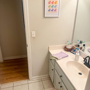 Bathroom Duck Gallery Art Set of 8 Kids Bath Time Printable Toddler Posters Colorful Rubber Ducky Wall Decor Wash Your Hands Reminder Sign