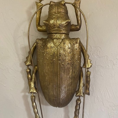 Quirky Large Gold Beetle Wall Decor Gallery Wall Decor Eclectic Decor ...