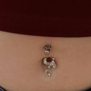 Dragon Belly Ring/ Dragon Navel Ring/ Surgical Steel Navel Ring/ Body Jewelry/ Dragon Belly Piercing/ Belly Piercing/ Dragon Ring